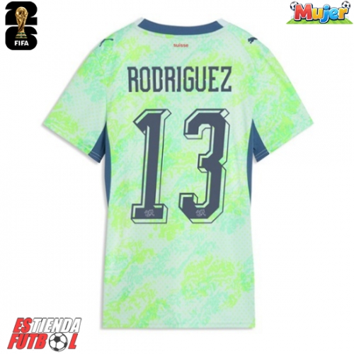 Suiza Ricardo Rodriguez #13 Segunda Equipación Mujer Mundial 2026 Manga Corta